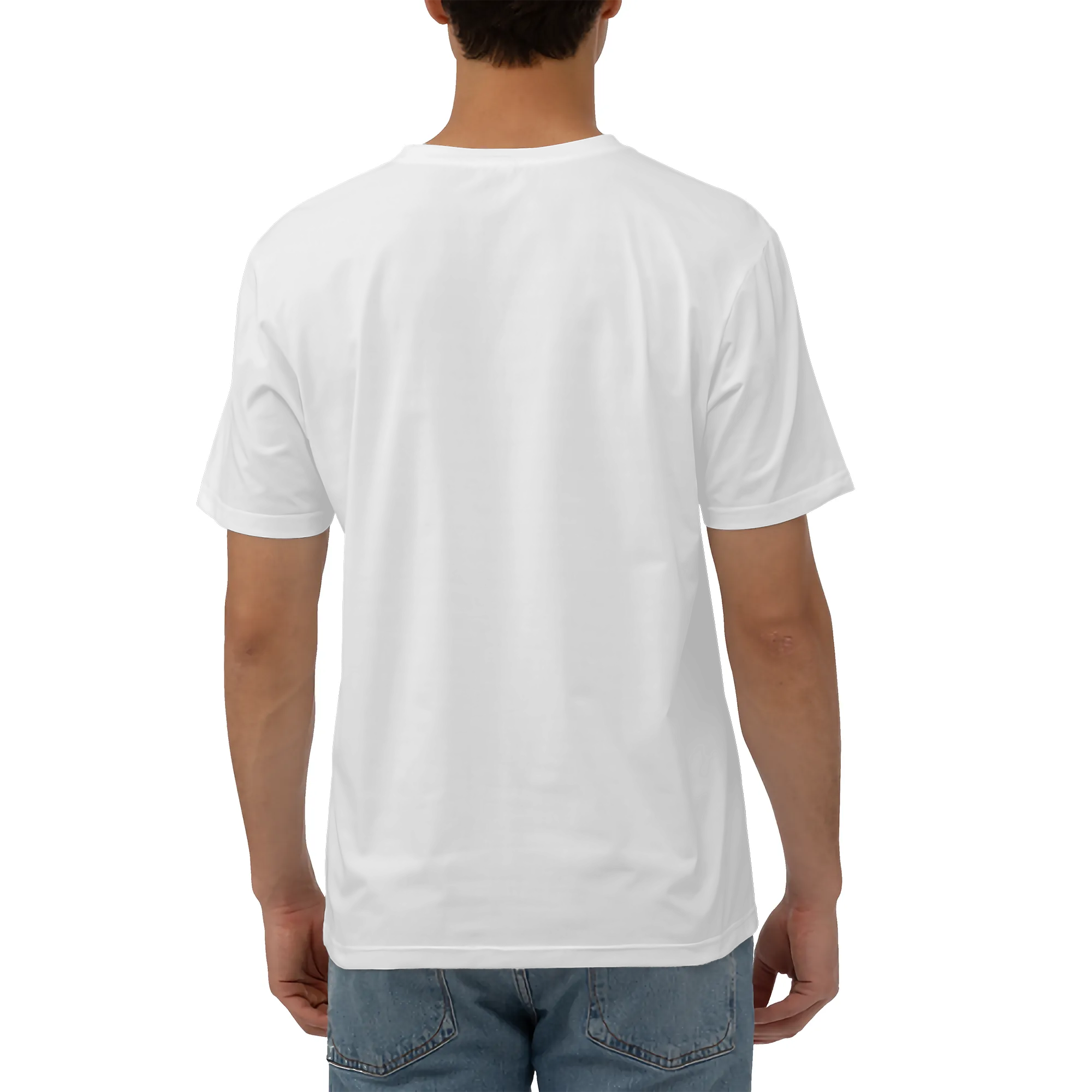 DCYG Black Logo & White Men's Short Sleeve Cotton Tee