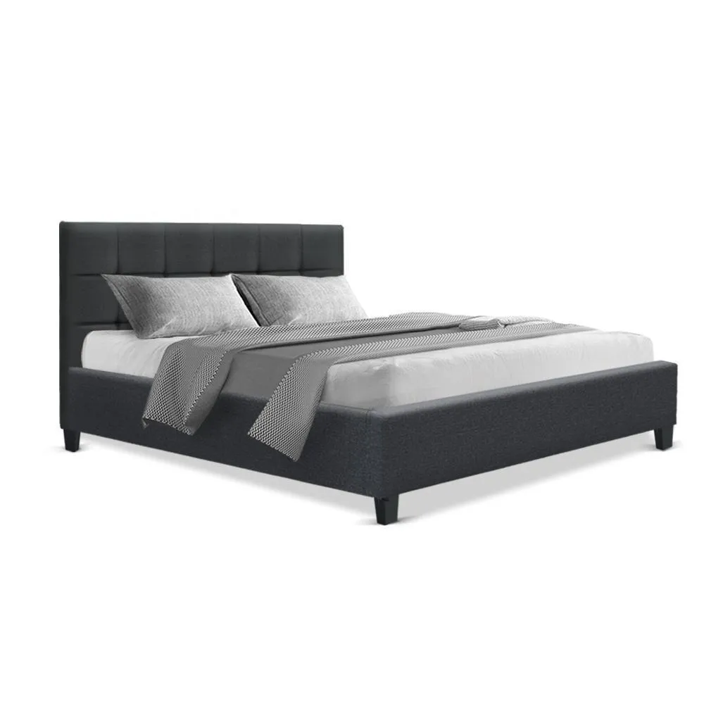 Double Package | Agnes Bed Charcoal & Glay Bonnell Spring Mattress (Medium Firm)