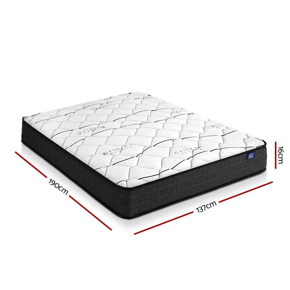 Double Package | Agnes Bed Charcoal & Glay Bonnell Spring Mattress (Medium Firm)