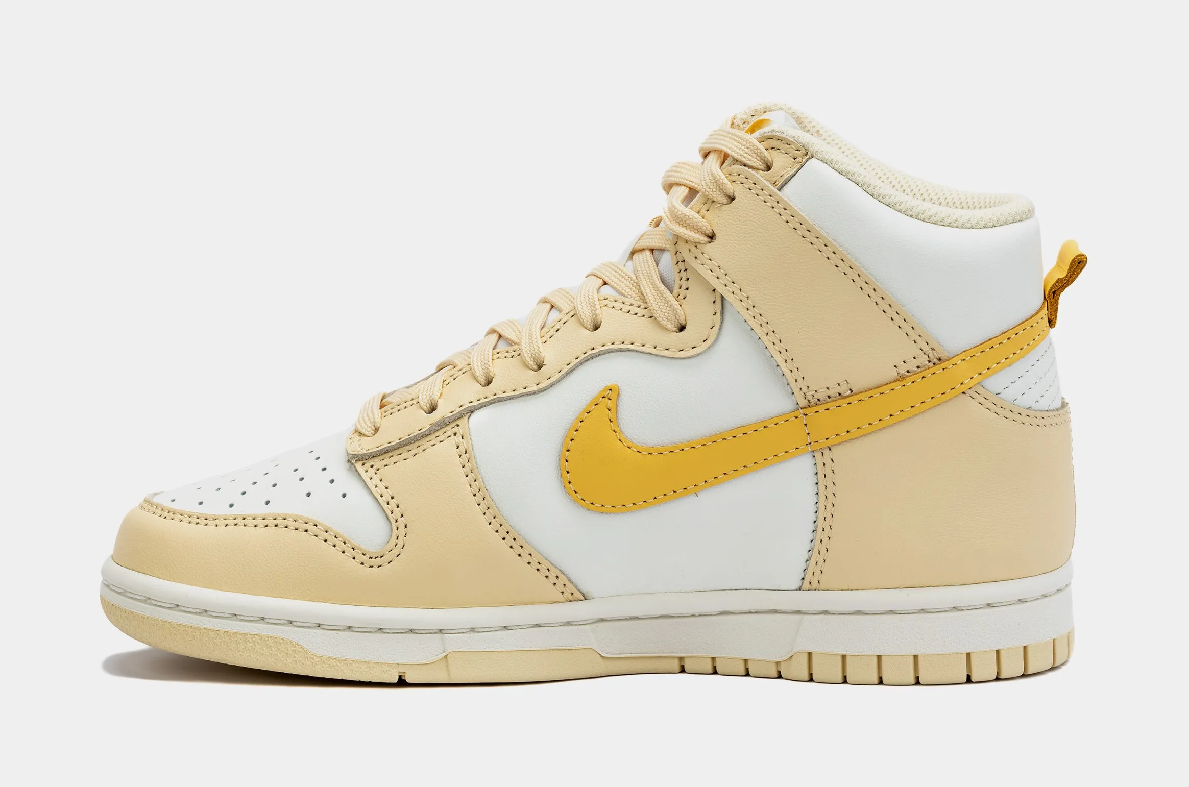 Dunk High Pure Vanilla Womens Lifestyle Shoes (White/Yellow)