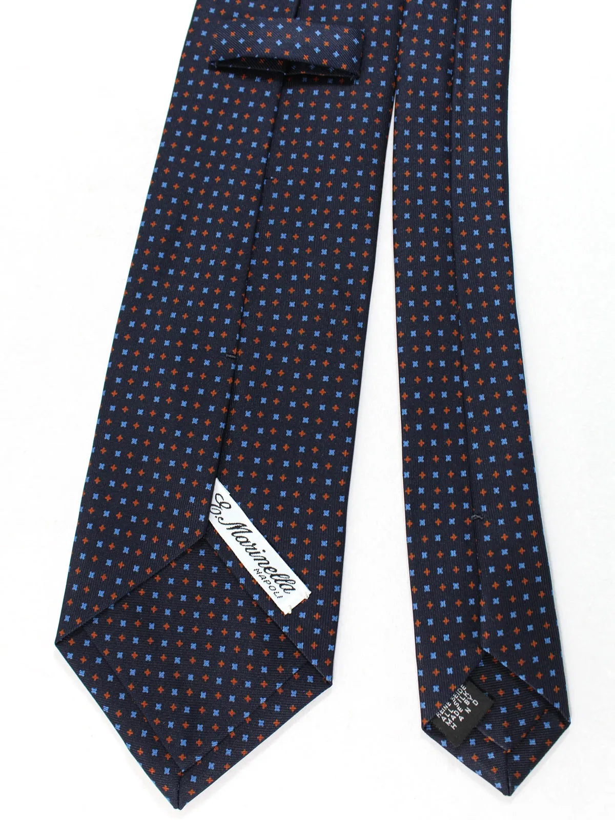 E. Marinella Silk Tie Black Blue Red Geometric