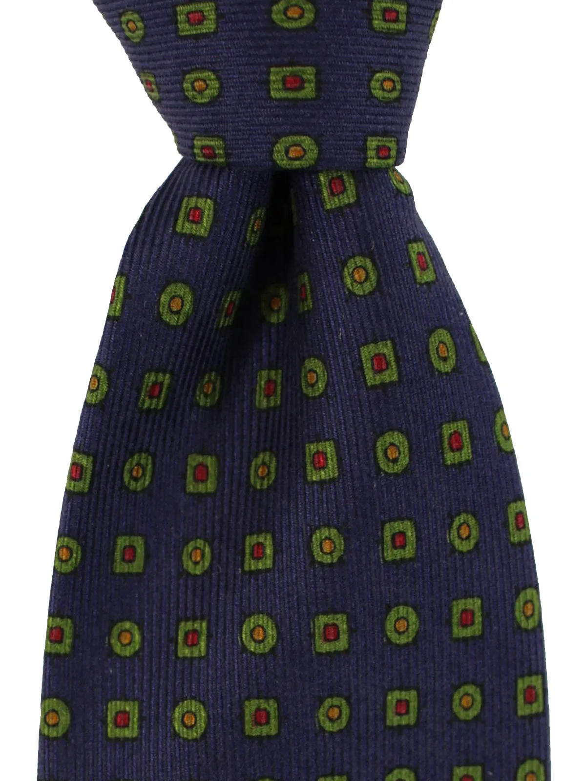 E. Marinella Silk Tie Purple Green Geometric SALE