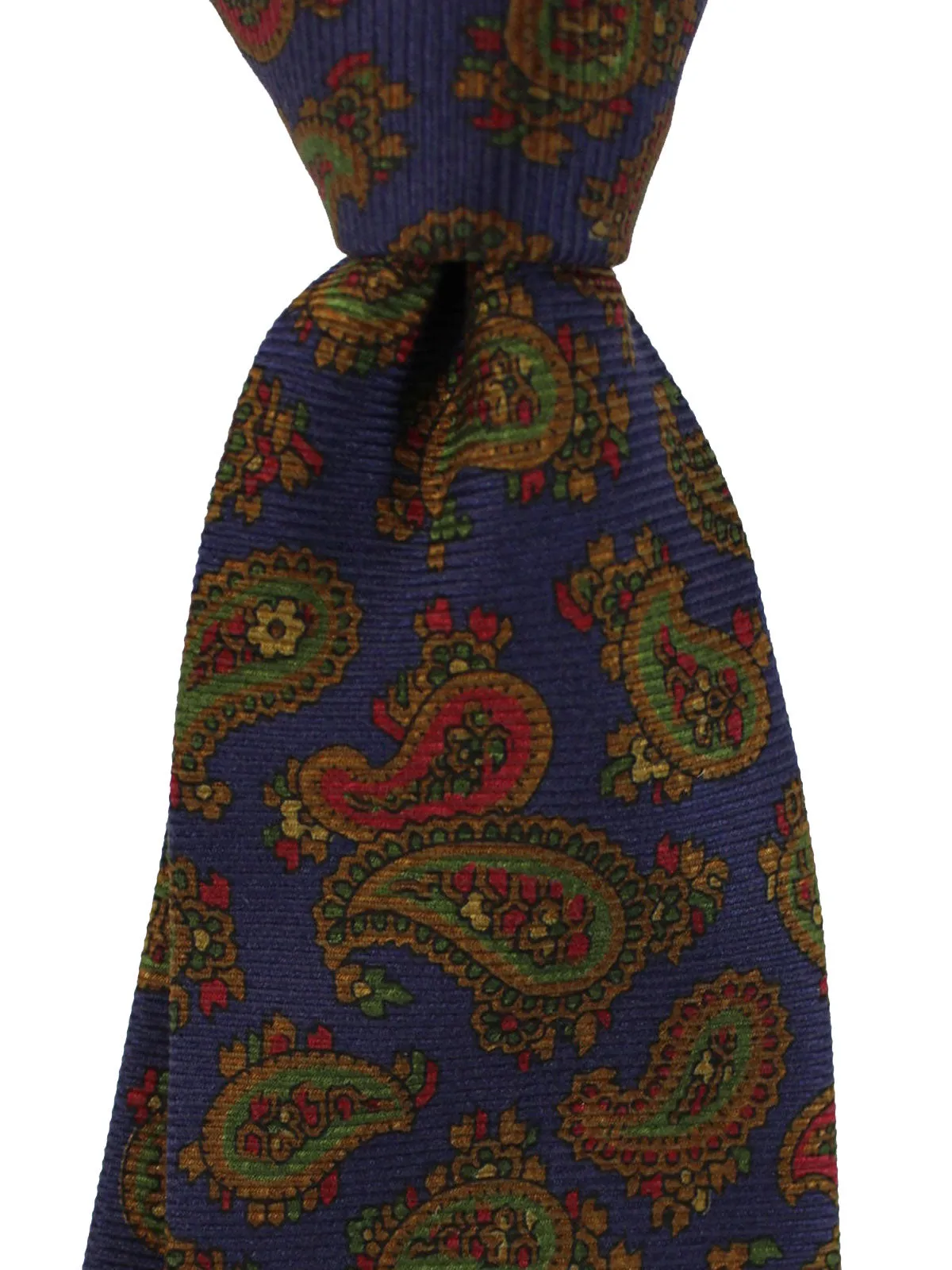 E. Marinella Silk Tie Purple Green Maroon Paisley