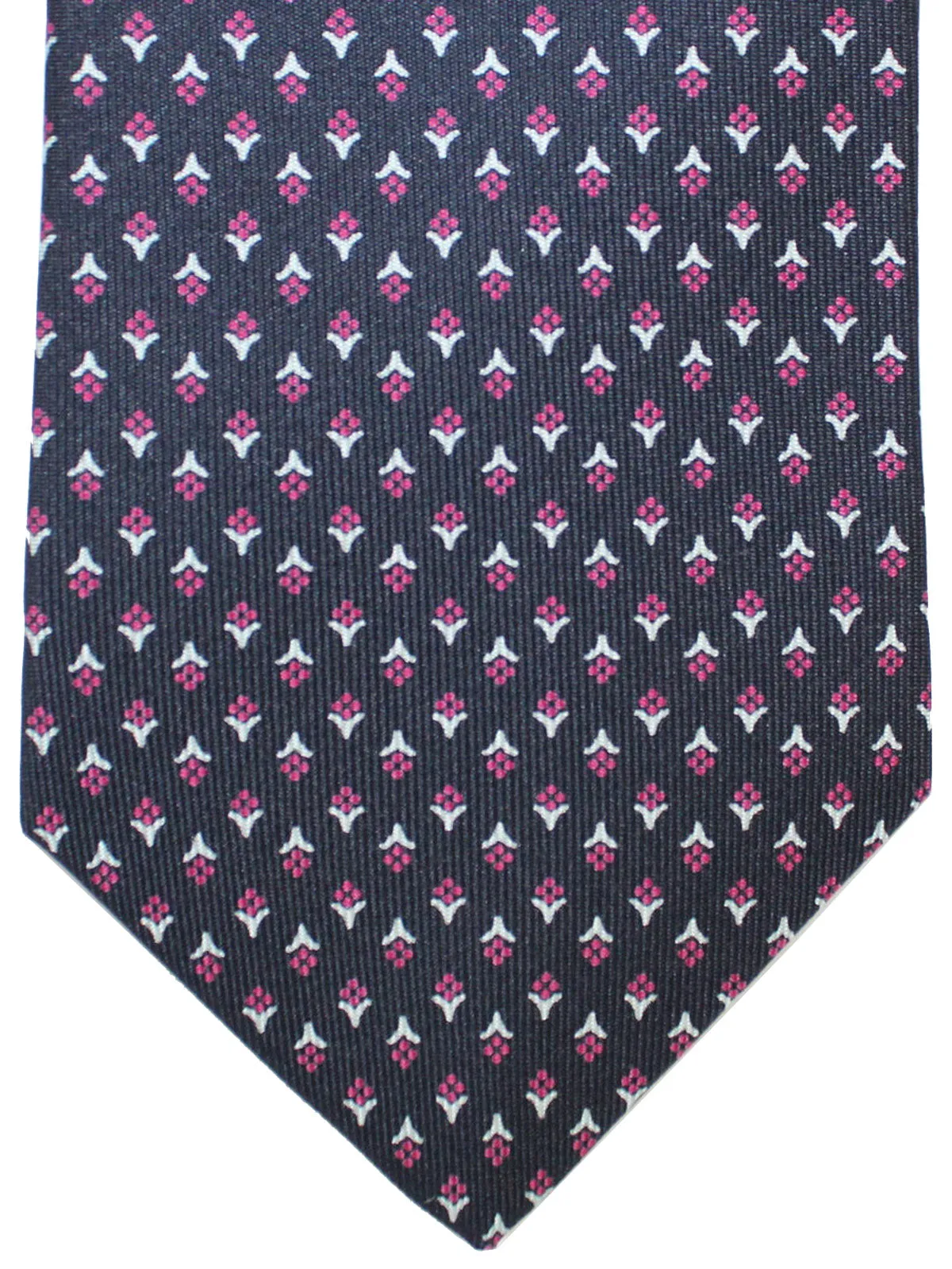 E. Marinella Tie Black Fuchsia Geometric SALE