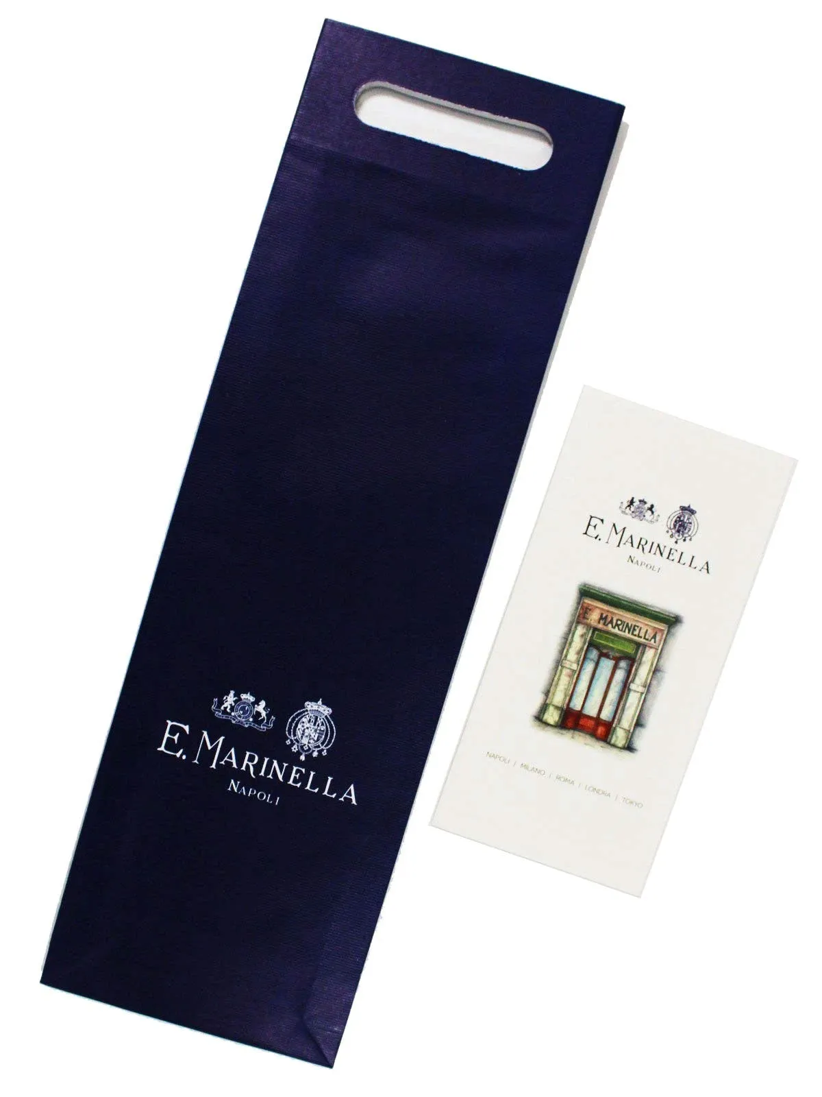 E. Marinella Tie Dark Blue Mini Flowers Design