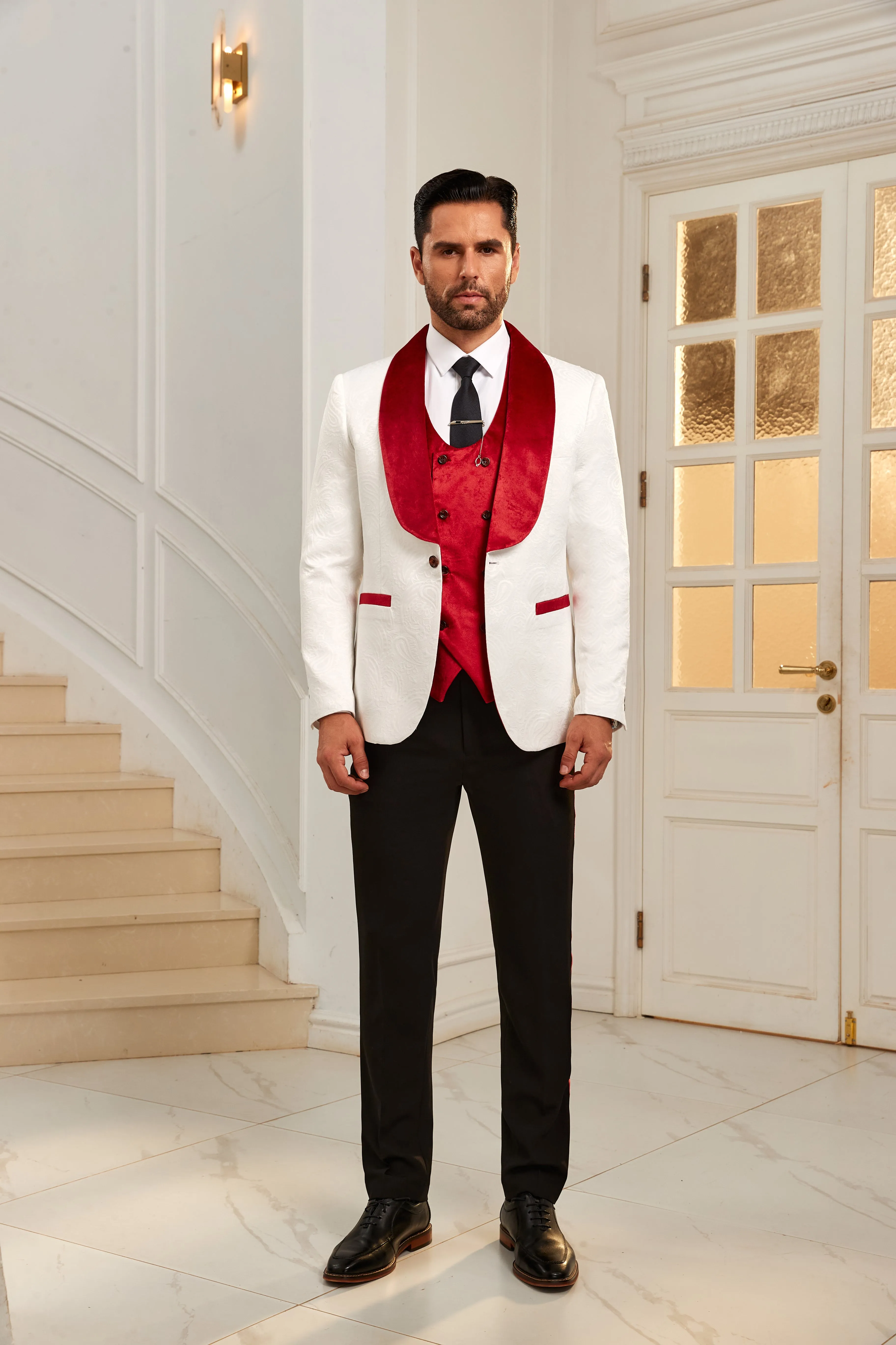 Fashion Most Popular Shawl Collar Party 3 Pieces Men Suits 2590