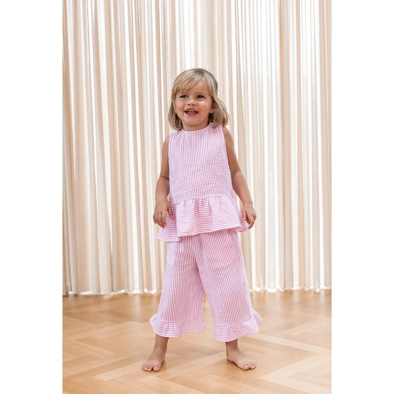 Fliink Cloud Dancer Pink Stripe Ciao Stripe Pant