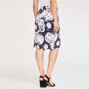 Floral Sateen Skirt