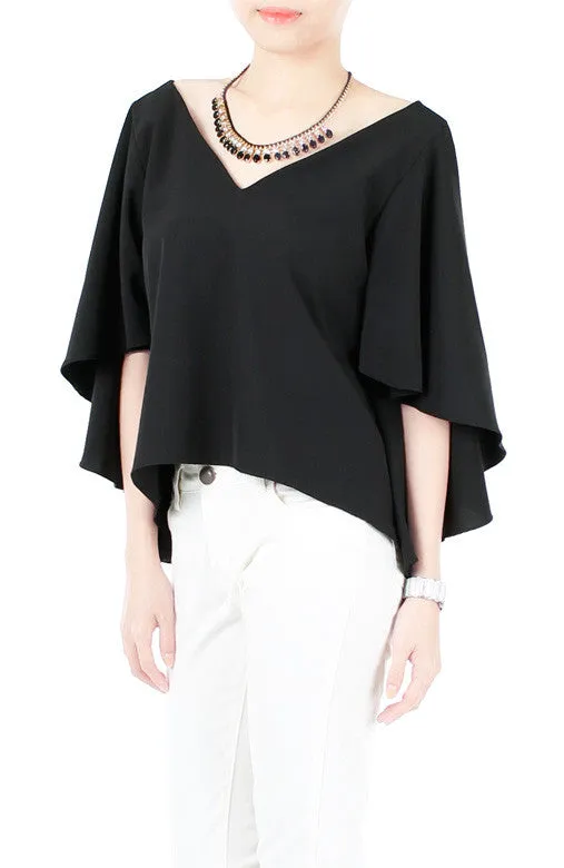 Fluttering Romance Blouse - Black