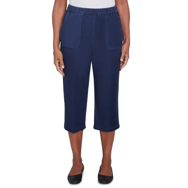 Free Spirit Superstretch Denim Capri Plus Size