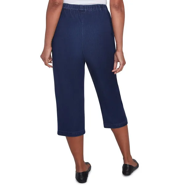 Free Spirit Superstretch Denim Capri Plus Size