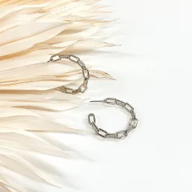 Frozen in Time Hoops in Silver