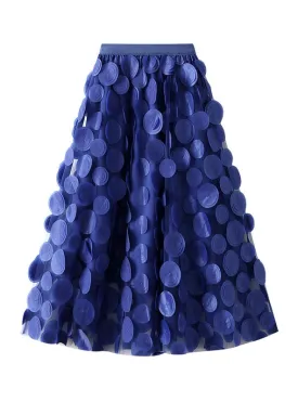 Heavy Industry Three-dimensional Polka-dot Gauze Skirt