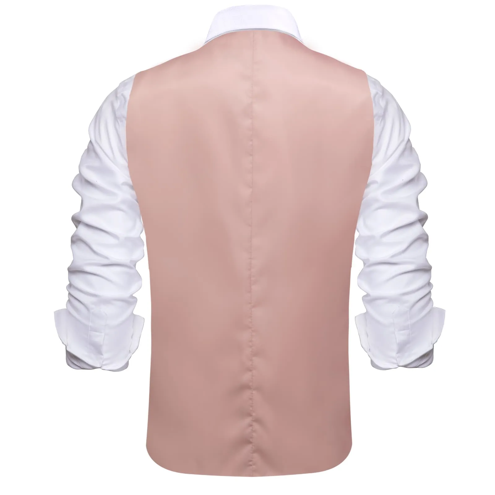 Hi-Tie Suit Vest Layered Waistcoat Pink LightCoral Vests for Wedding