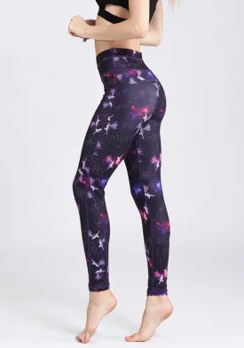 High Waist Floral Print Yoga Leggings