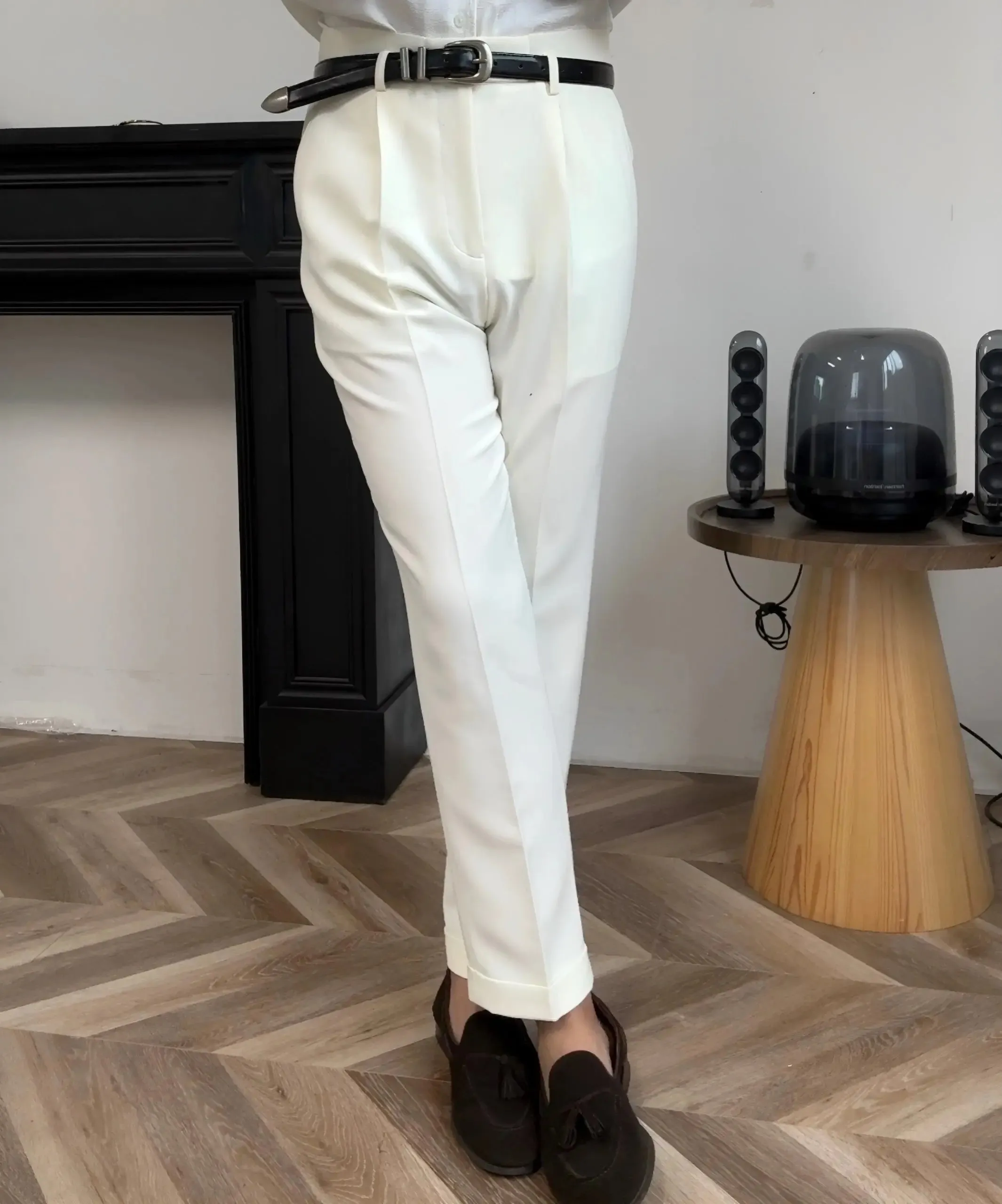 Hollywood Classic Trousers (Belt Included) - Cross & Crown