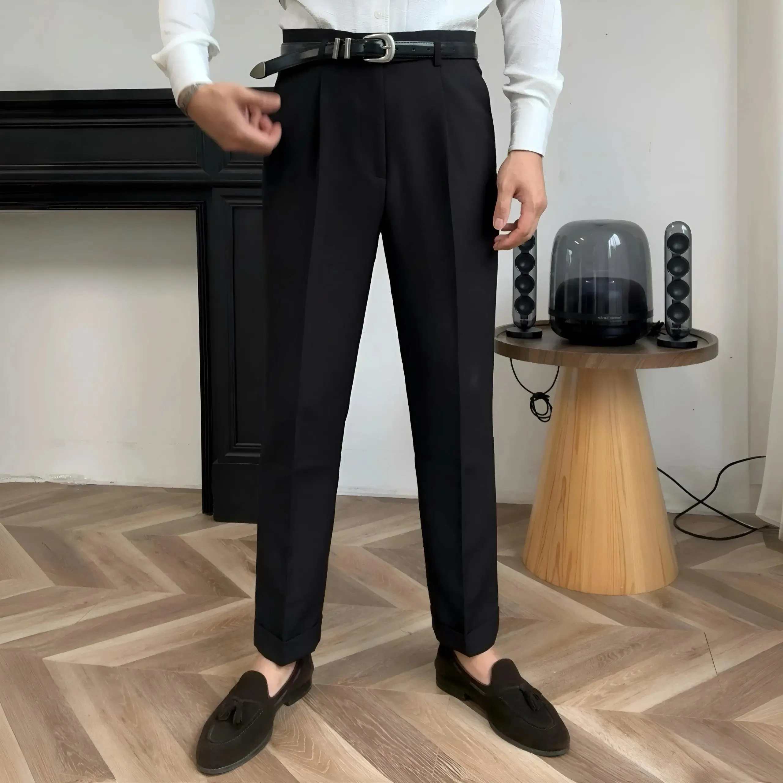 Hollywood Classic Trousers (Belt Included) - Cross & Crown