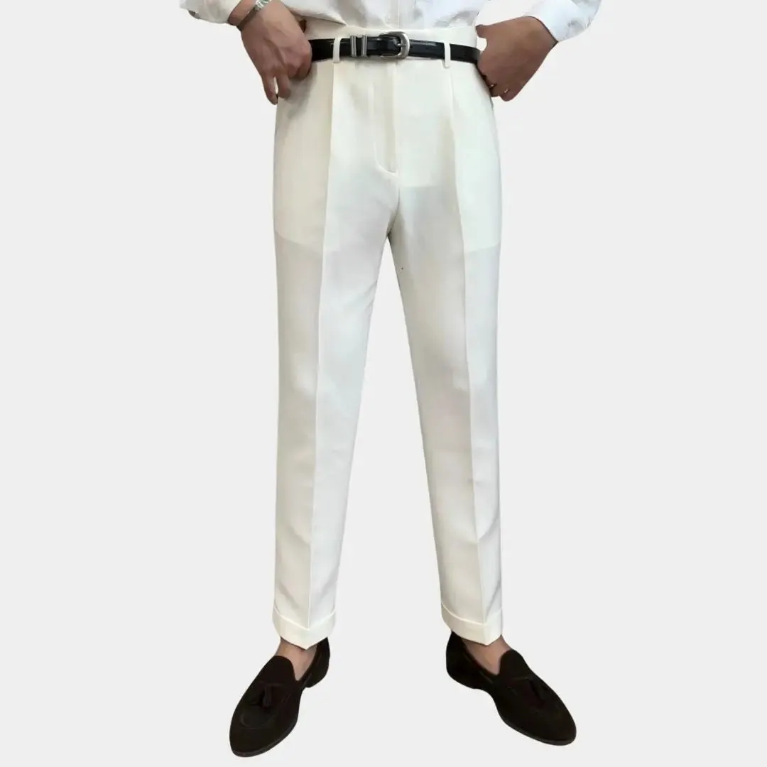 Hollywood Classic Trousers (Belt Included) - Cross & Crown