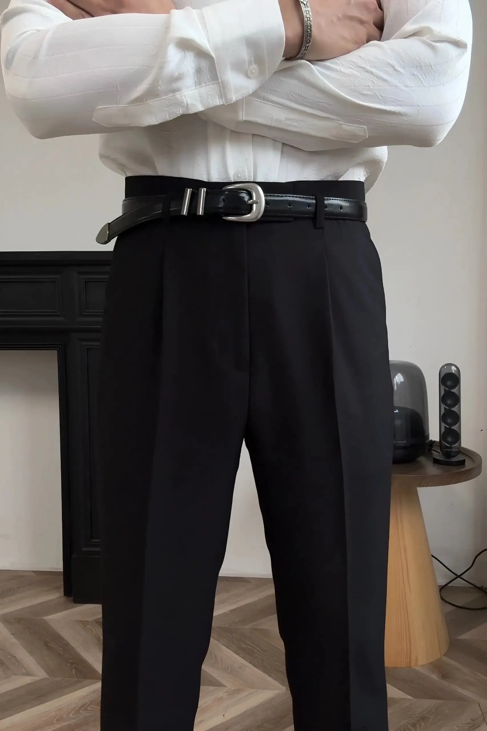 Hollywood Classic Trousers (Belt Included) - Cross & Crown