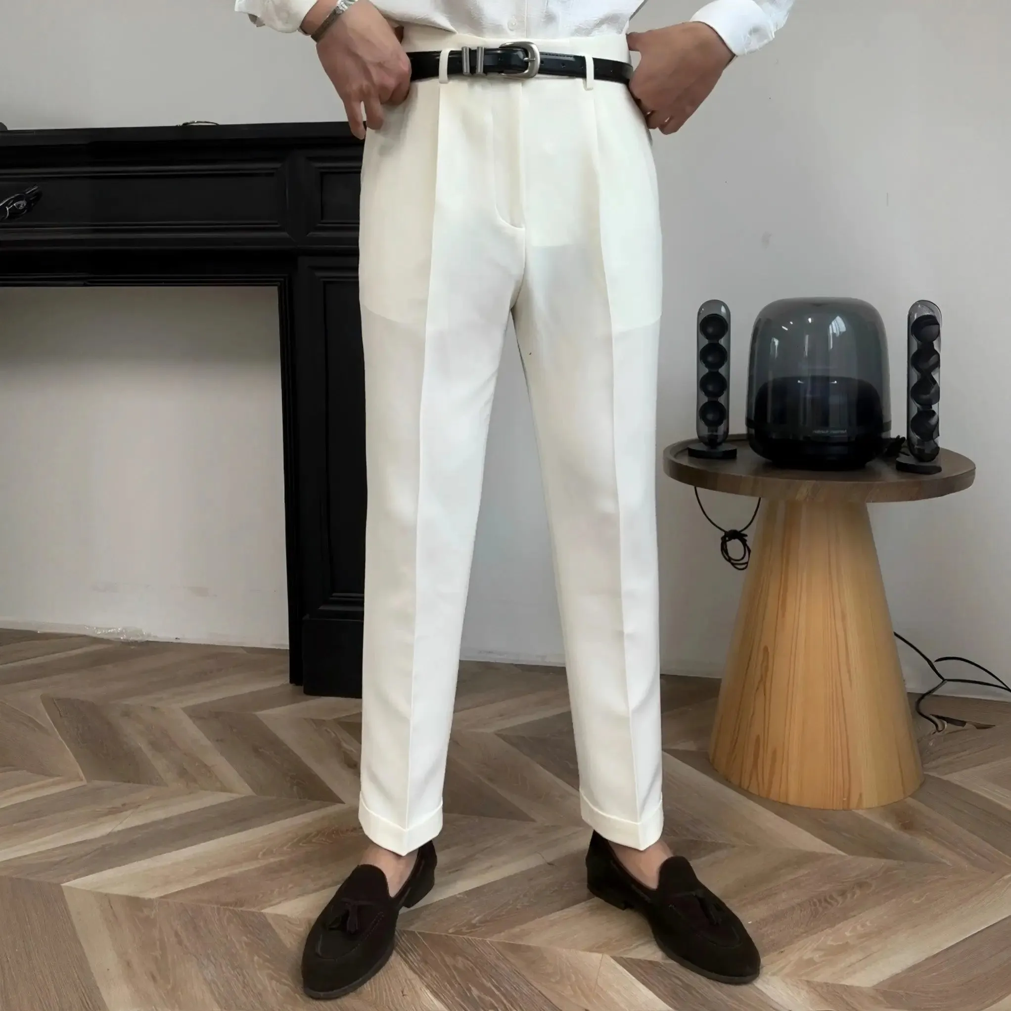 Hollywood Classic Trousers (Belt Included) - Cross & Crown