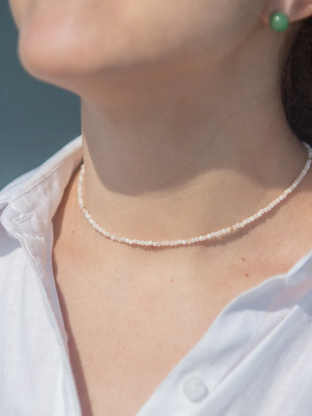 Ines Necklace - White