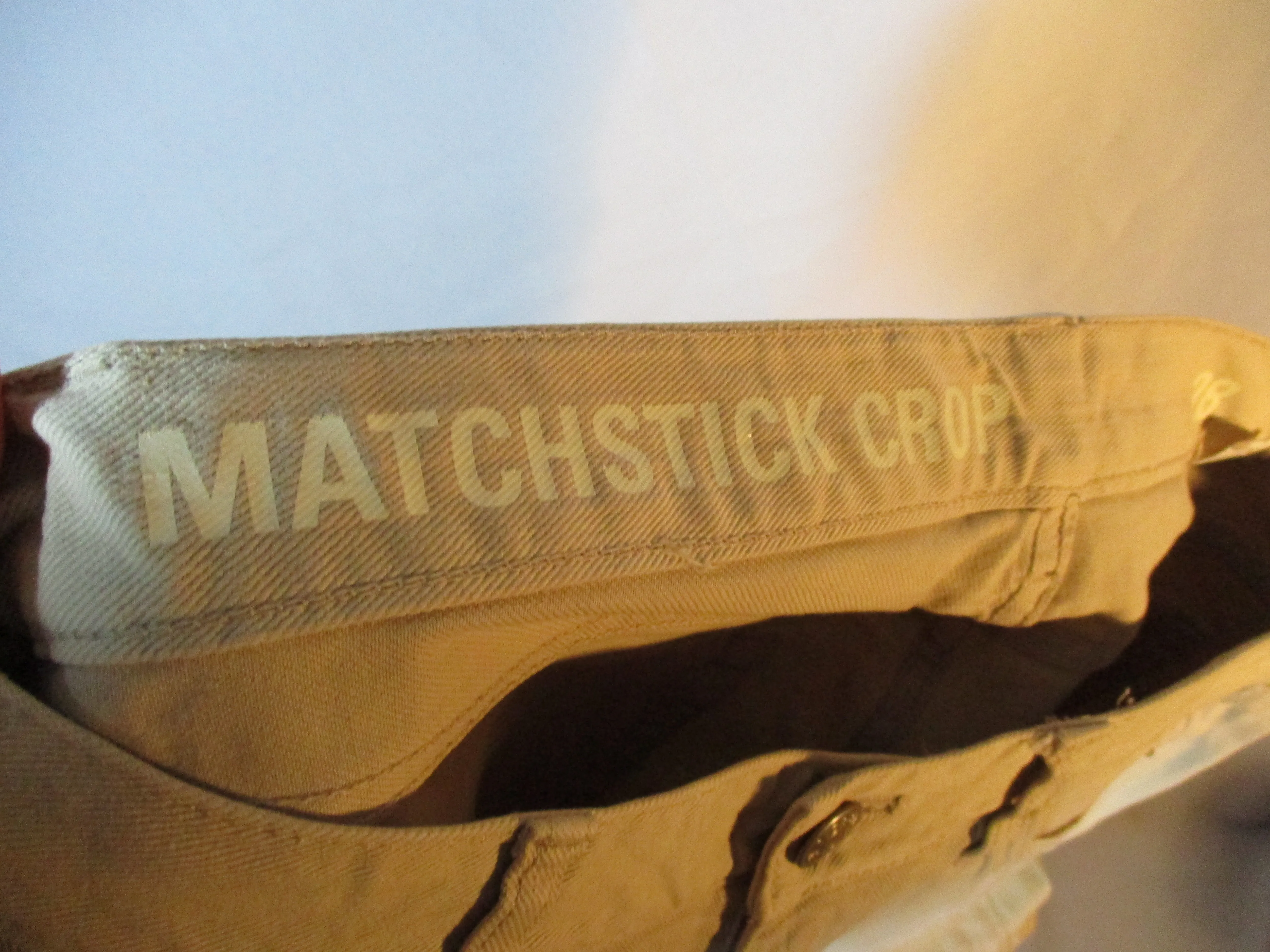 J. CREW MATCHSTICK Capri Crop Pants 28 BEIGE TAN