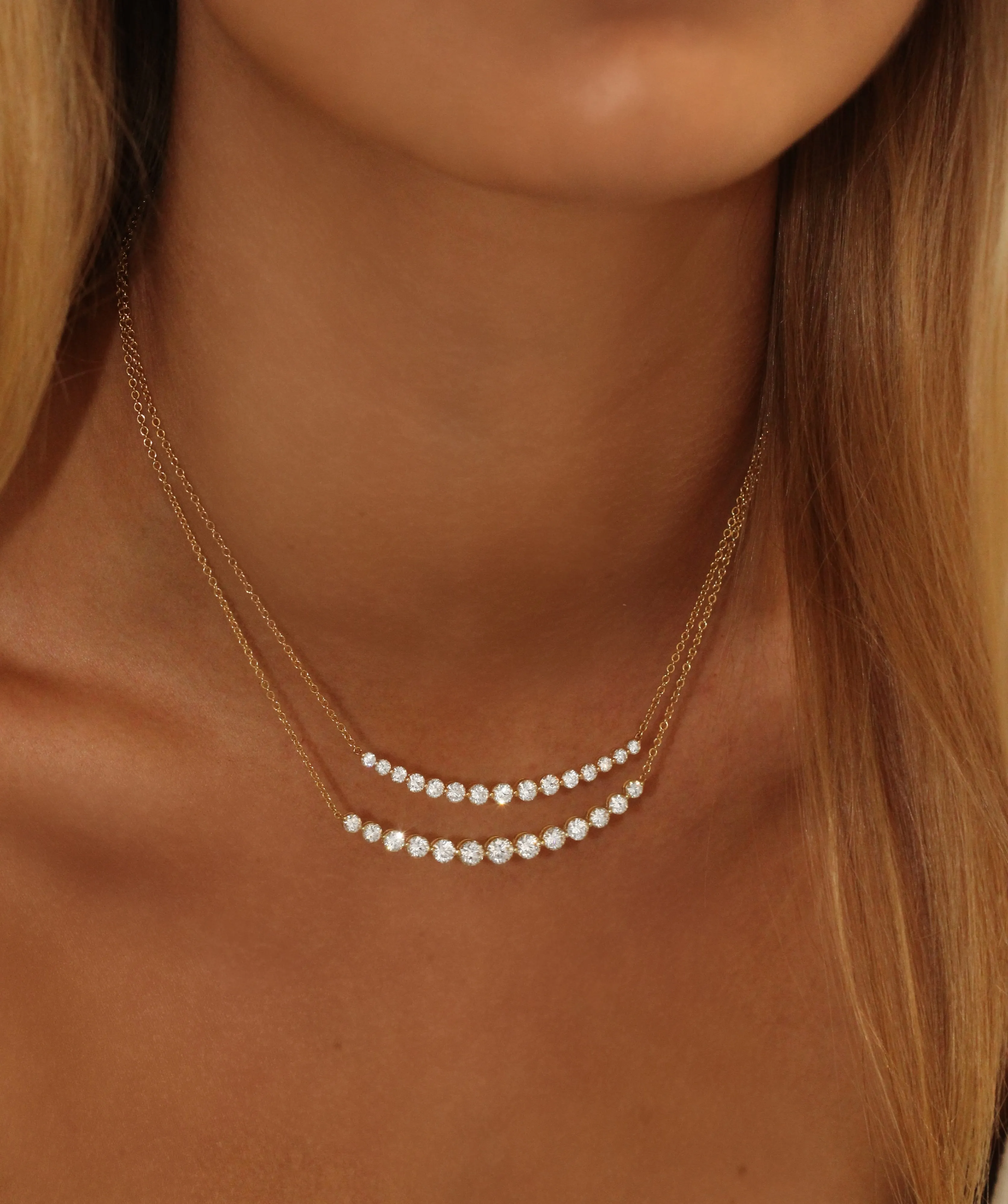 LARGE CRESCENT DIAMOND NECKLACE