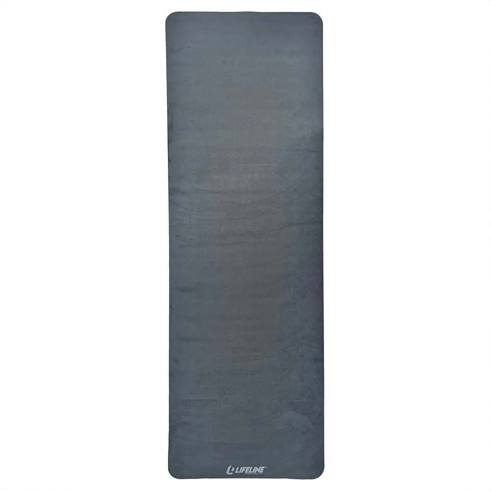 Lifeline Fitness Custom Yoga Mat - Premium Suede Mat - Black