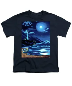 Lighthouse Moonlit Sky - Youth T-Shirt