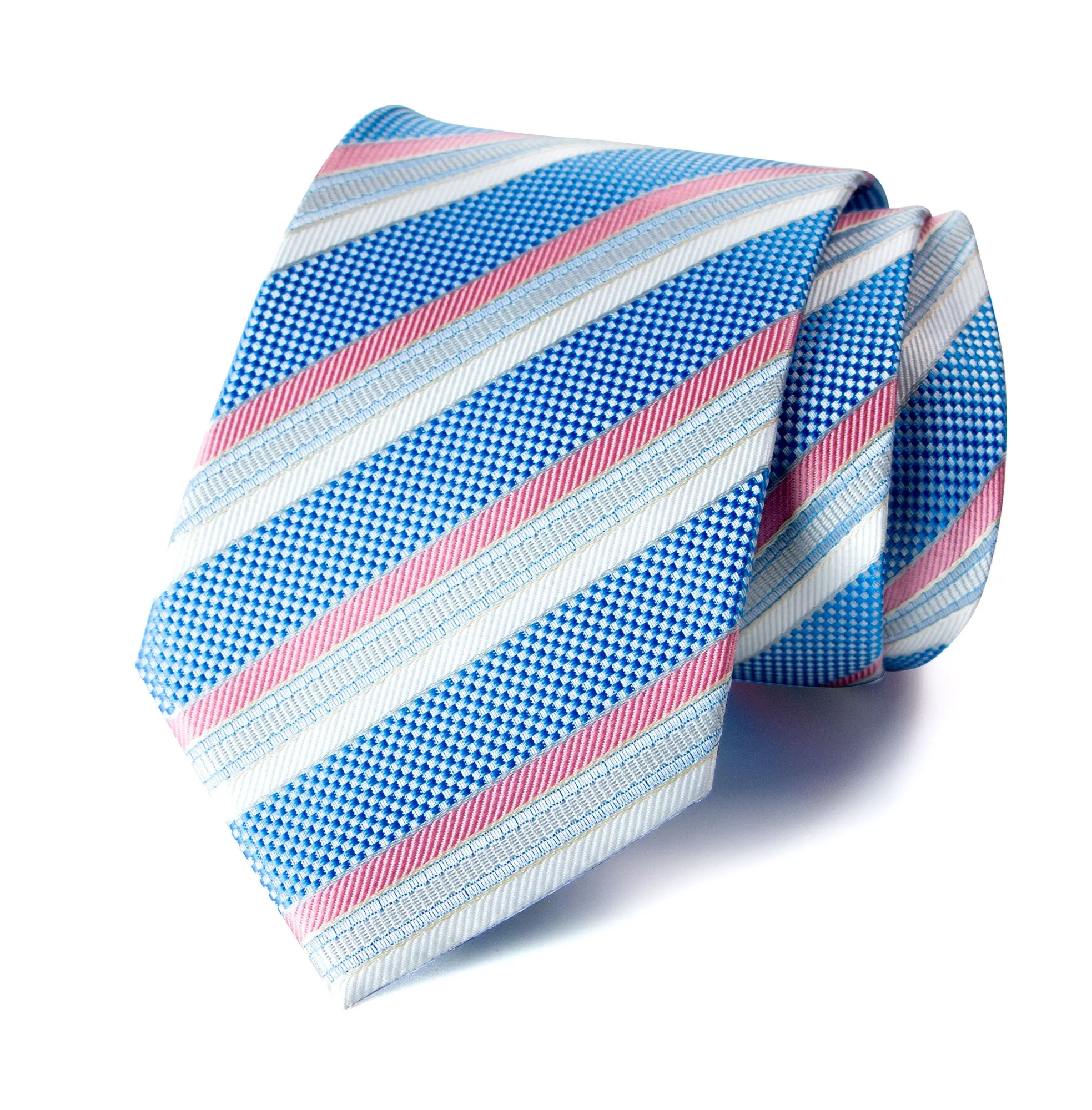 Men's Blue/Salmon Necktie (Color 21)