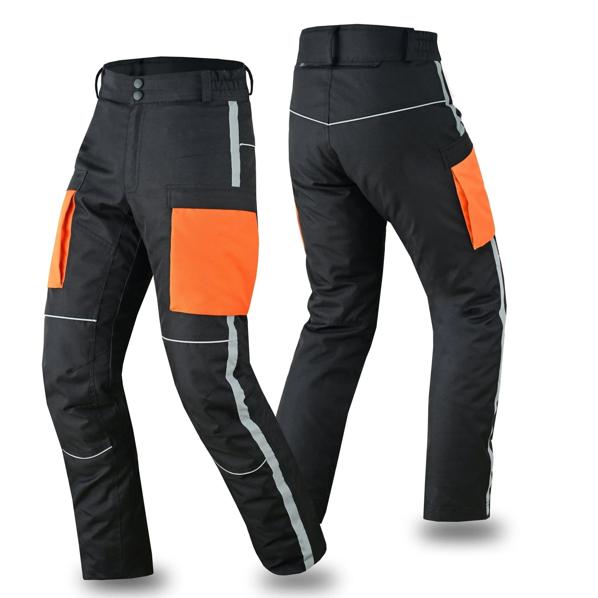 Mens Motorbike Waterproof Trousers Cordura Textile Motorcycle CE Armoured Pants