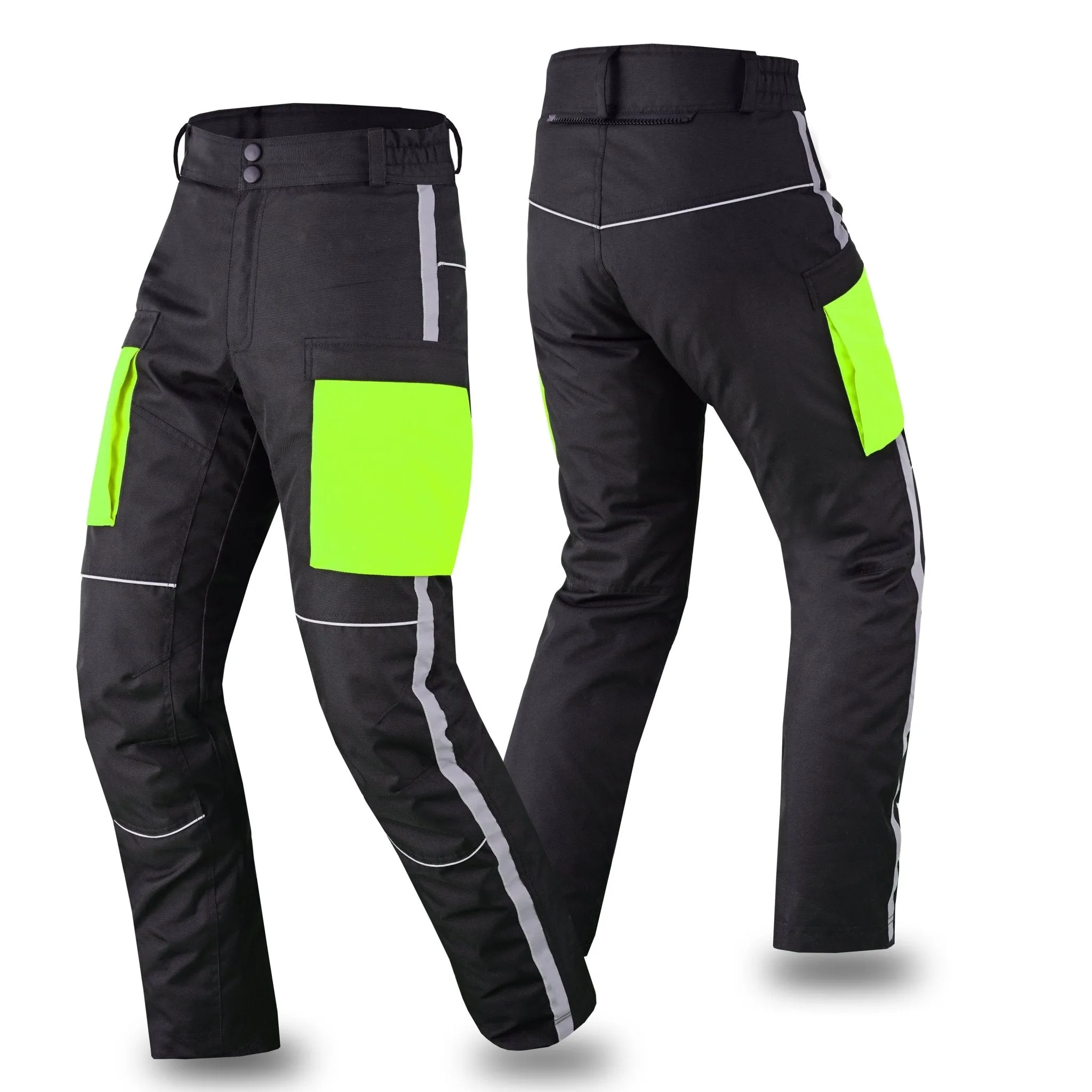 Mens Motorbike Waterproof Trousers Cordura Textile Motorcycle CE Armoured Pants