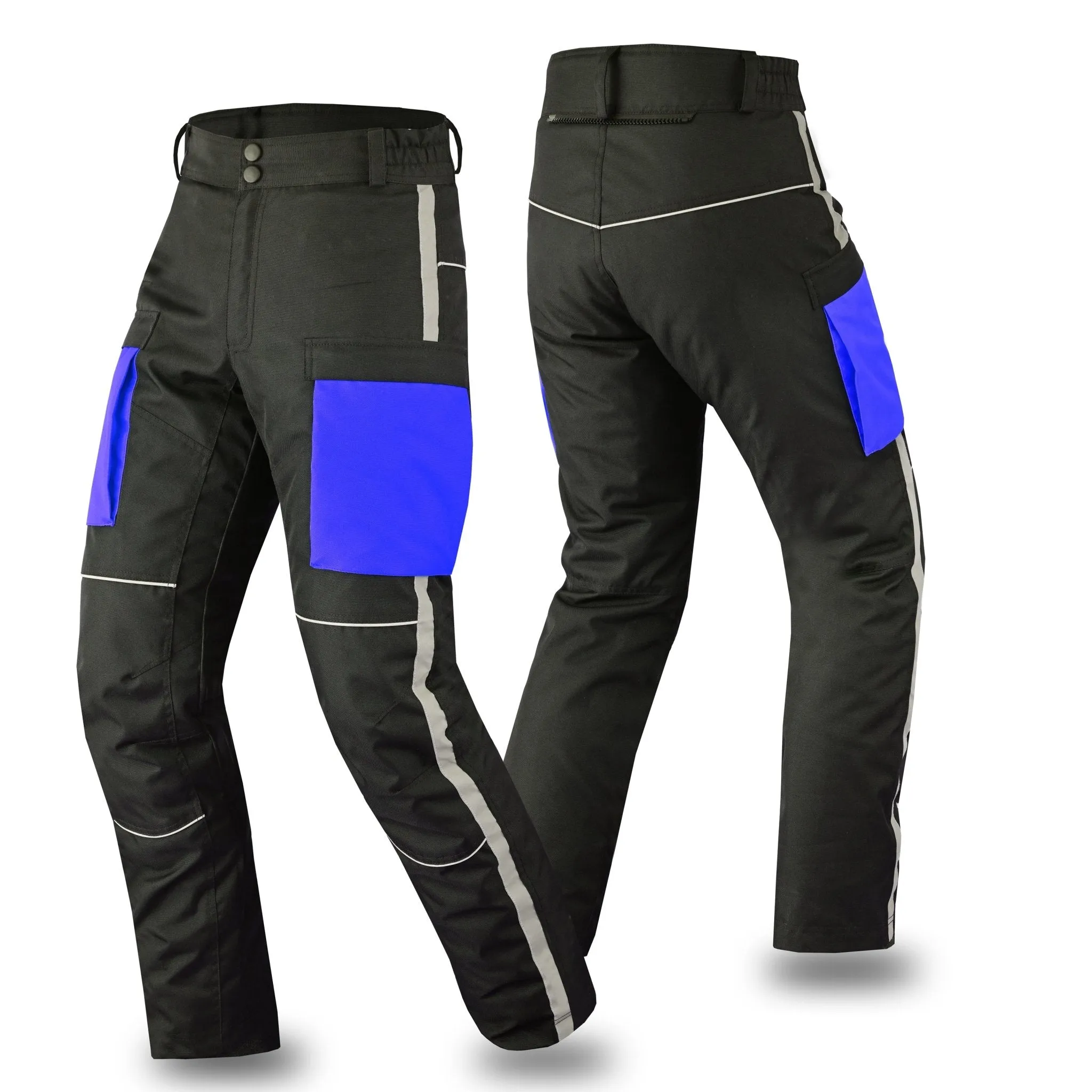 Mens Motorbike Waterproof Trousers Cordura Textile Motorcycle CE Armoured Pants