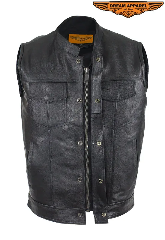 Men's Motorcycle Club Vest With Concealed Carry