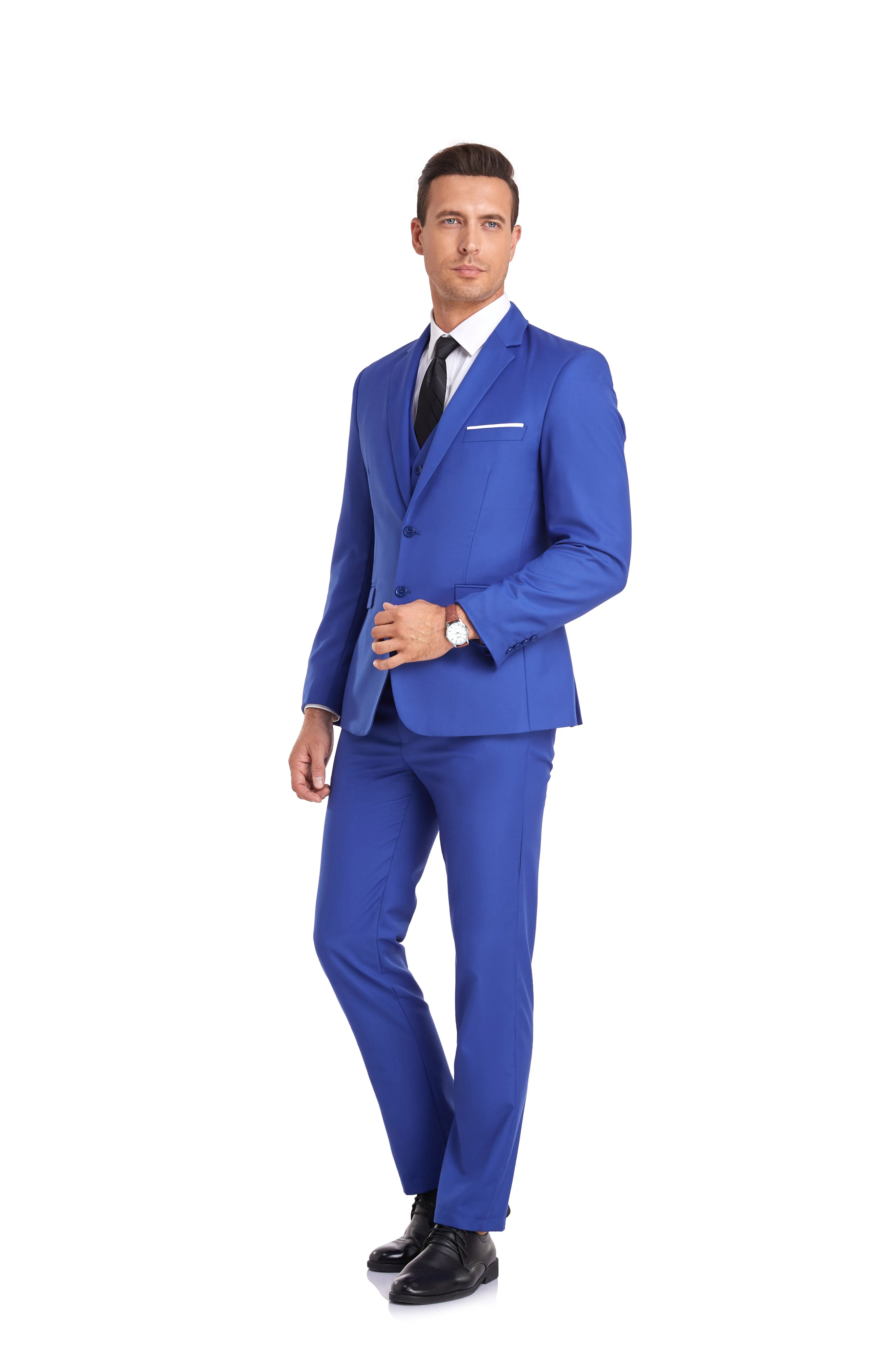 Navy Party Business Banquet 3 Piece Men Suits