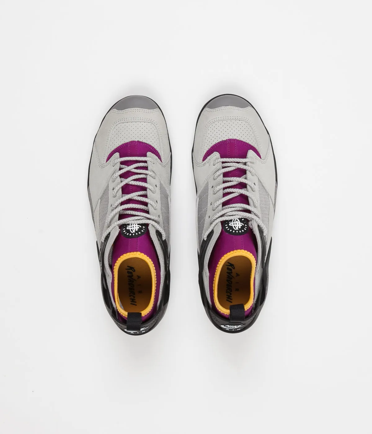 Nike ACG Air Revaderchi Shoes - Granite / Black - Red Plum - Pro Gold