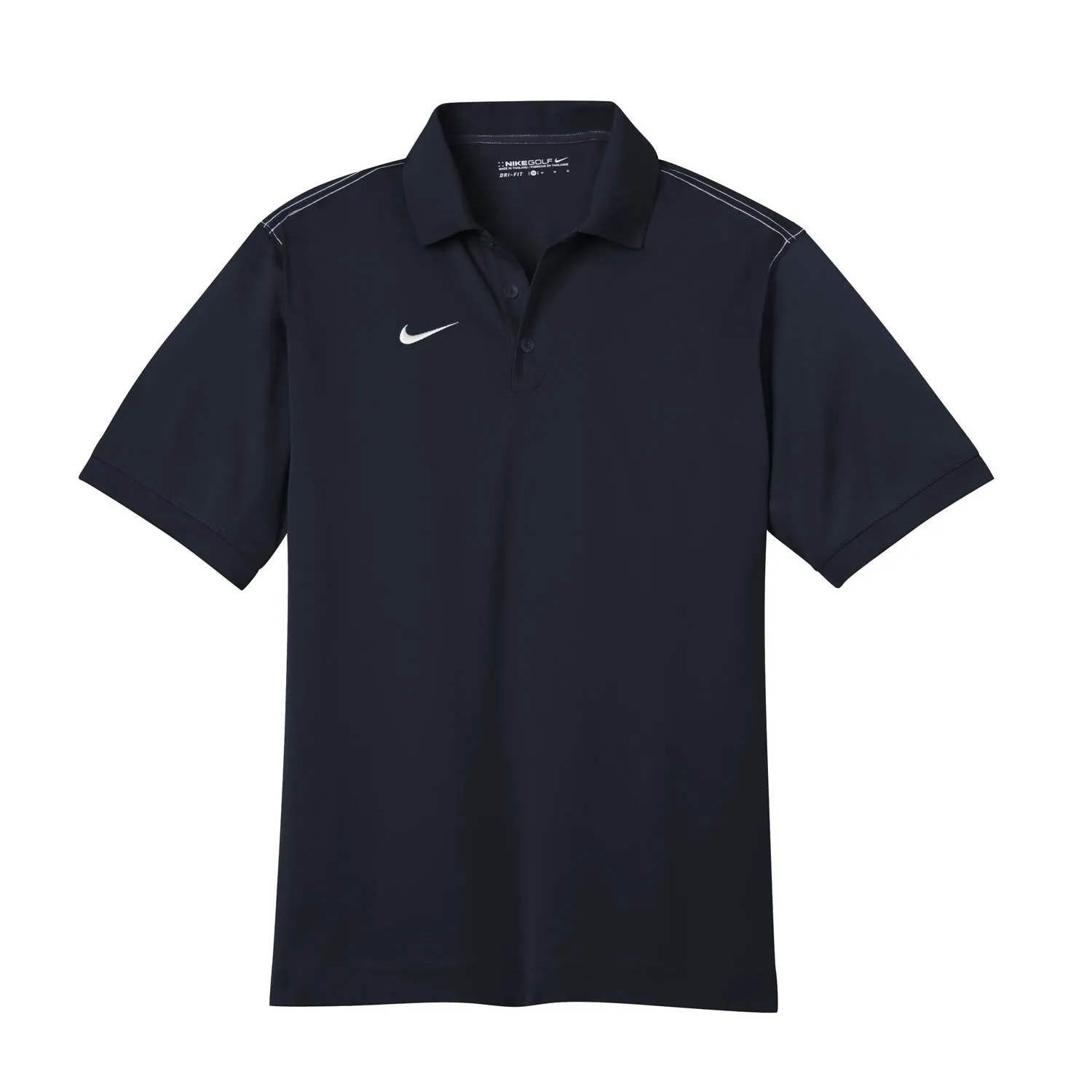 Nike Men's Midnight Navy Dri-FIT Short Sleeve Sport Swoosh Pique Polo