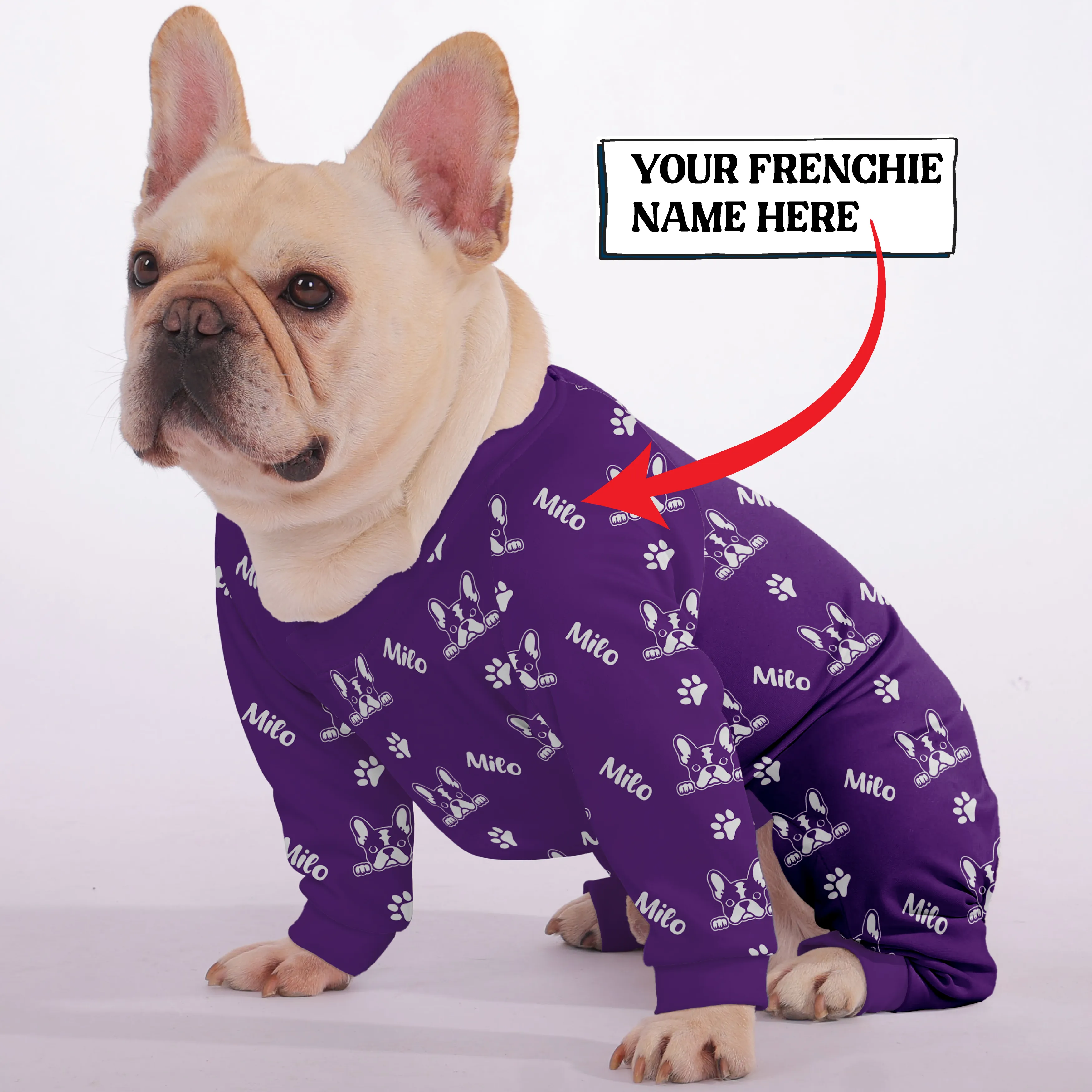 Nova - Personalized French Bulldog Pajamas with Frenchie’s Name – Ultra-Soft, Cozy, and Adorably Stylish!