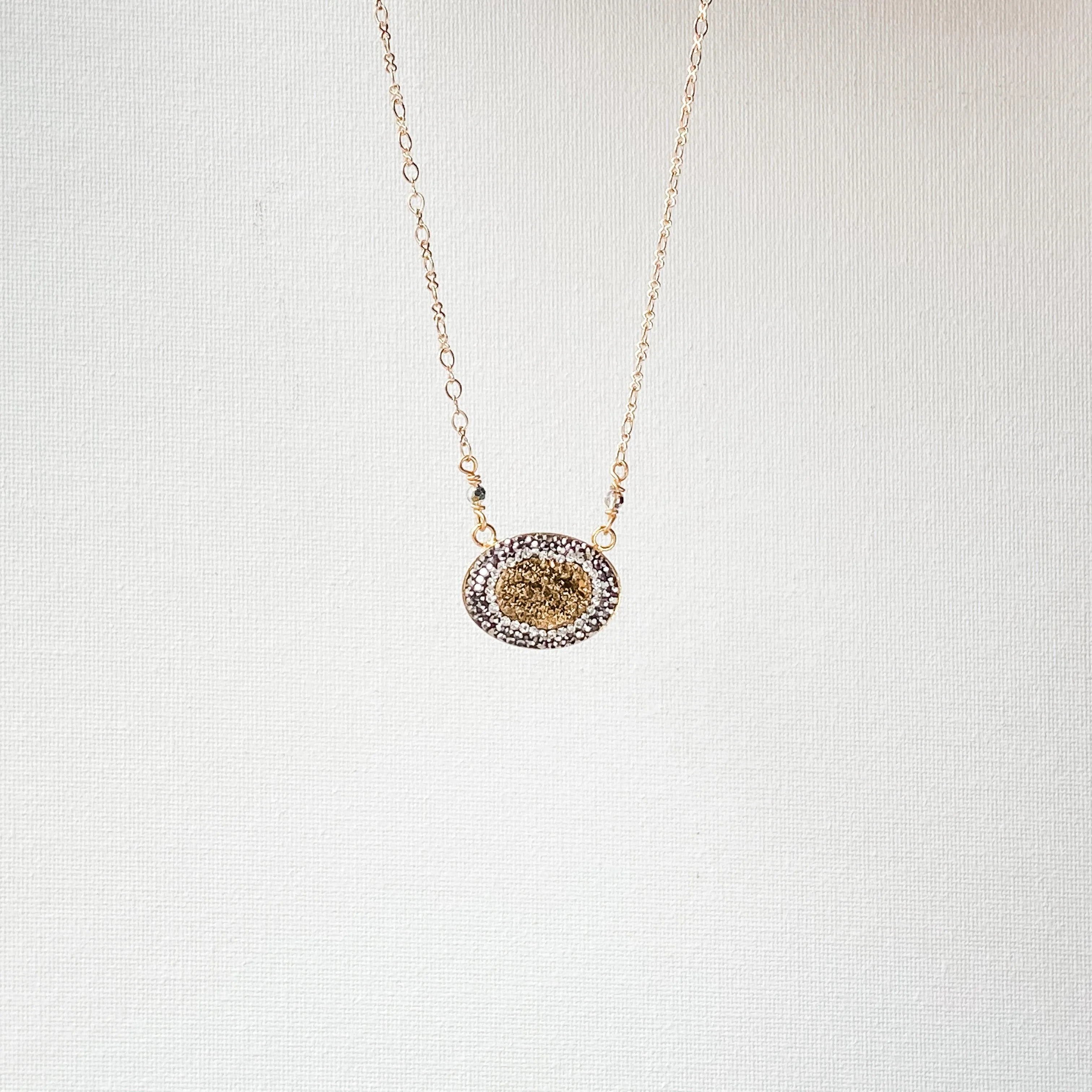 Pave Oval Necklaces