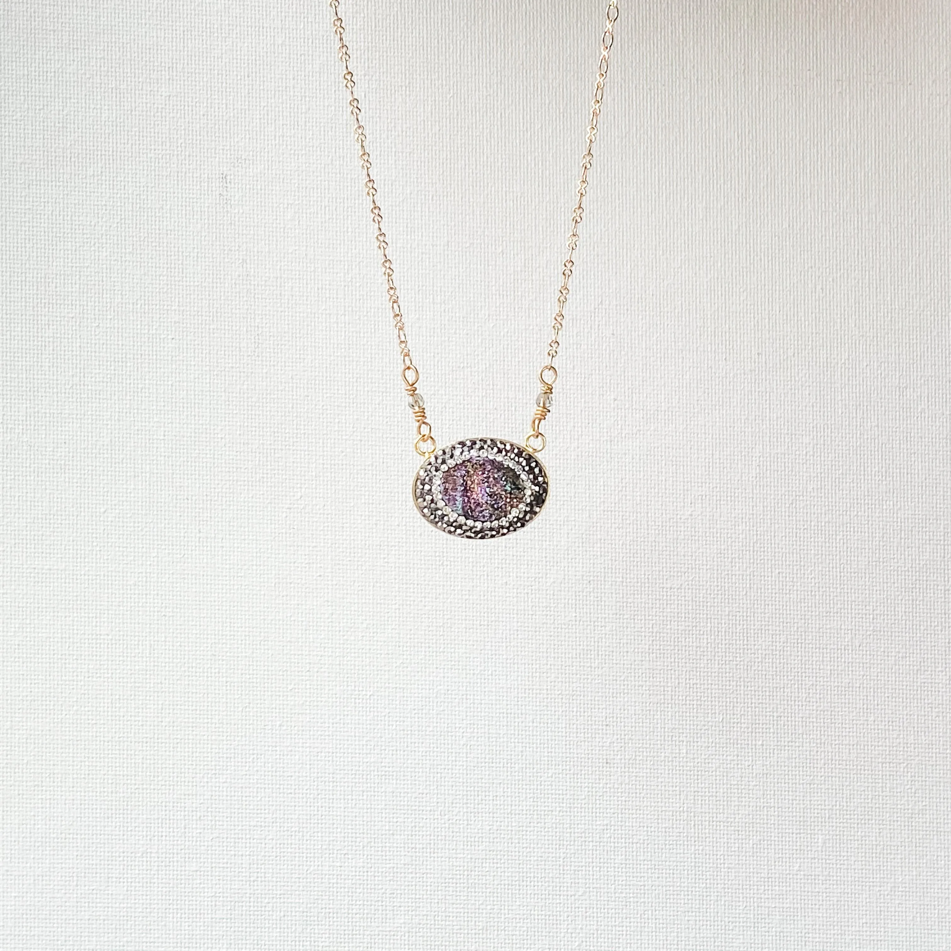 Pave Oval Necklaces