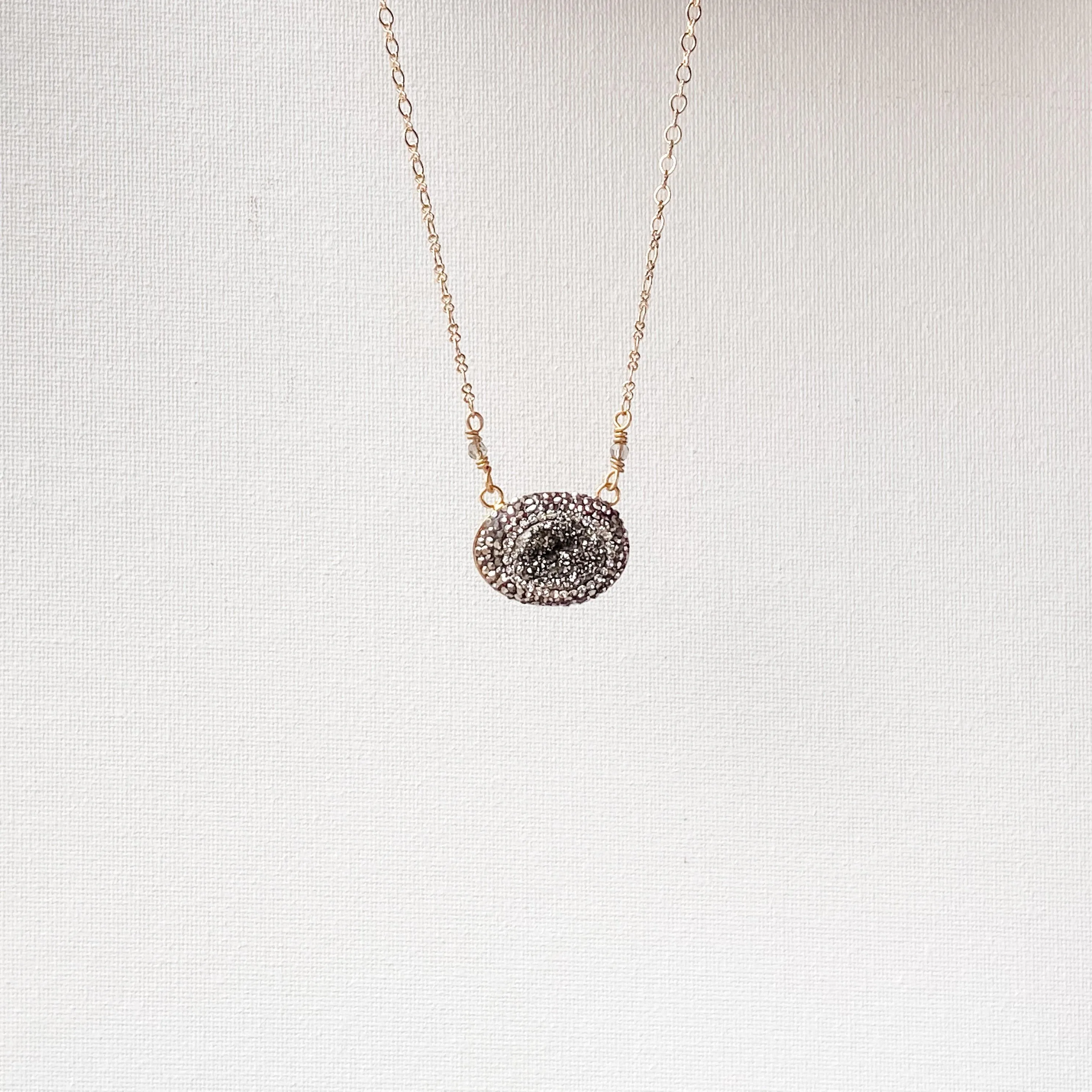 Pave Oval Necklaces