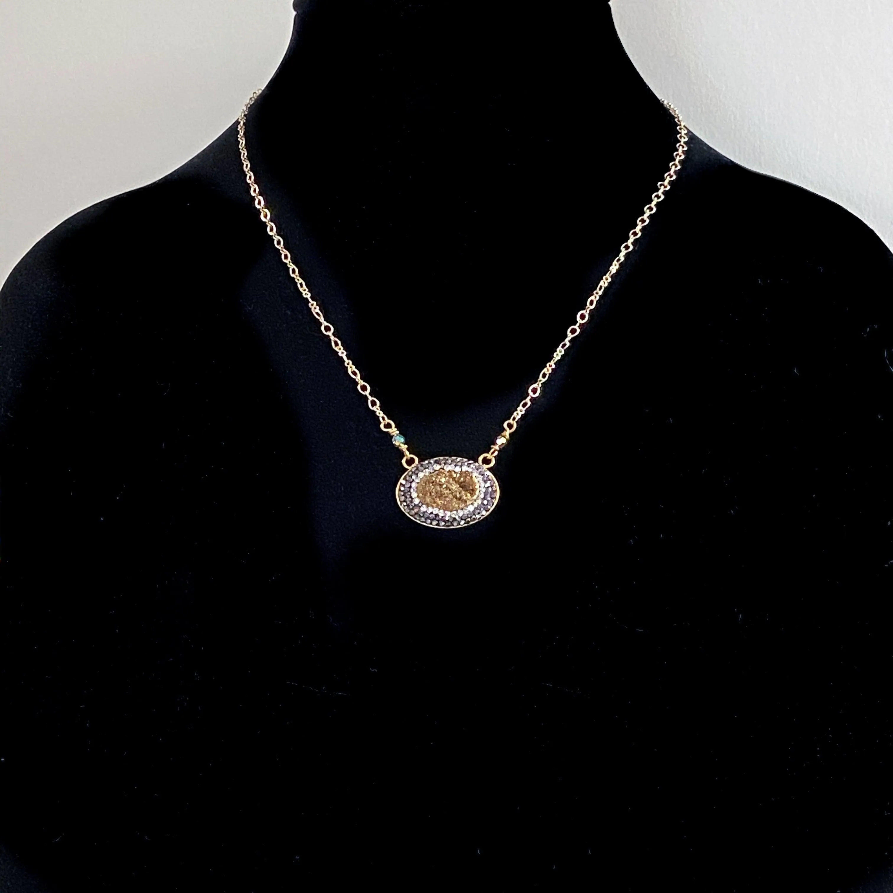 Pave Oval Necklaces