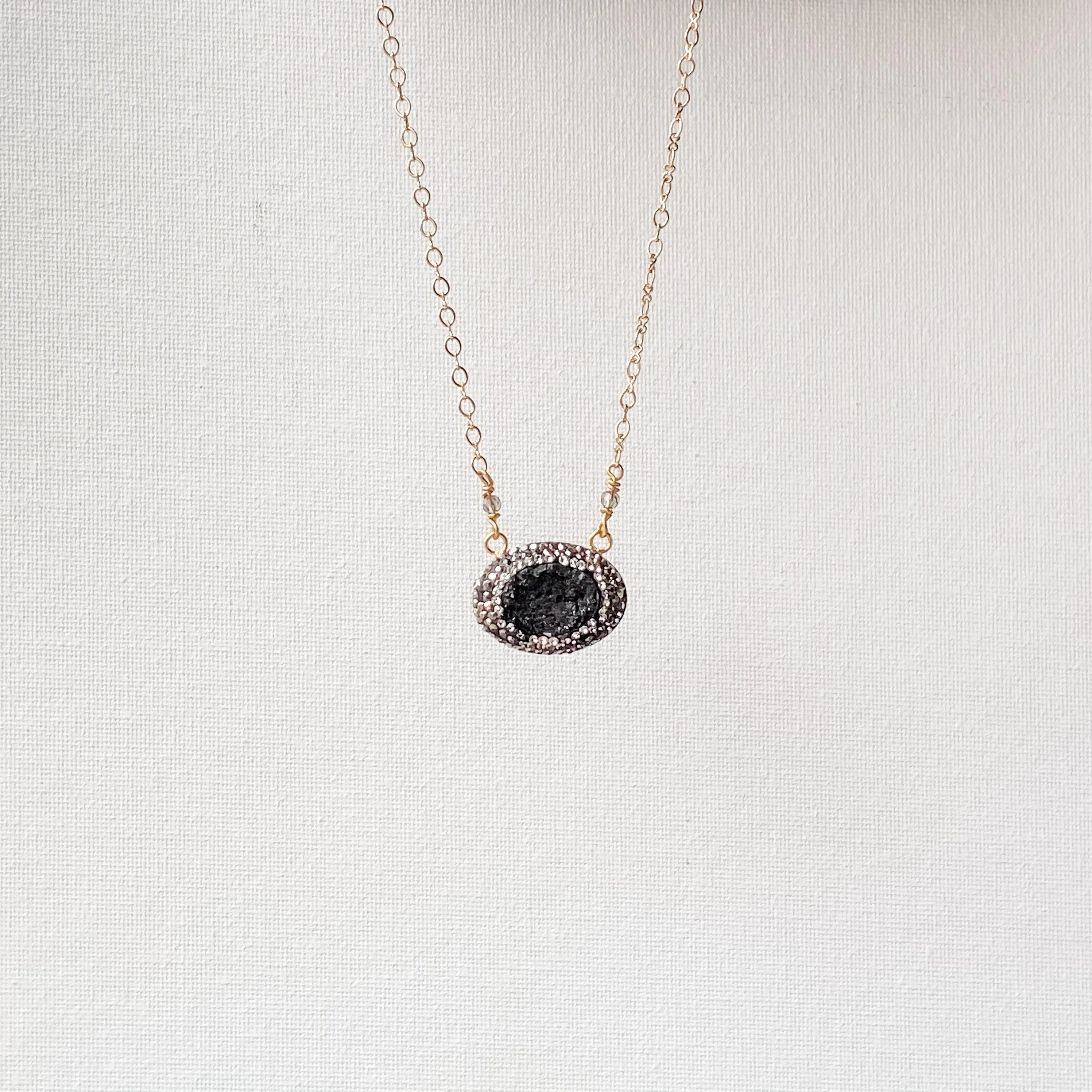 Pave Oval Necklaces