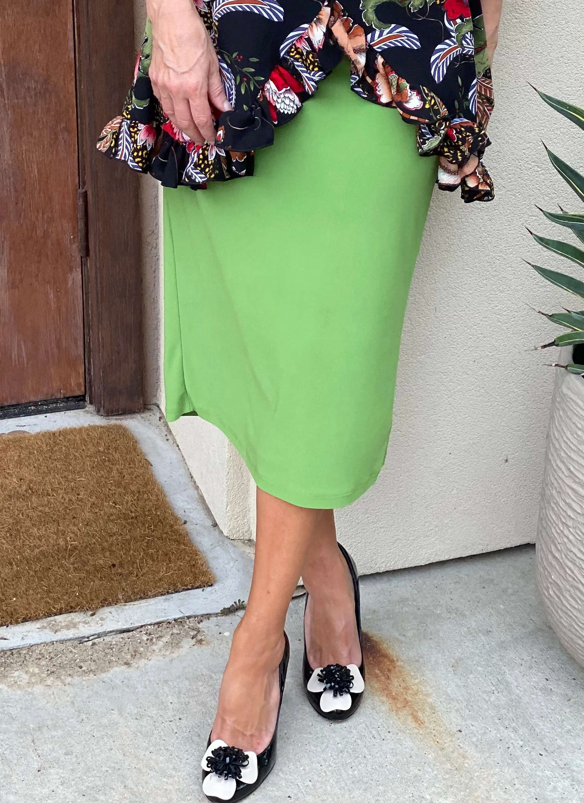 Pencil Skirt Green Apple