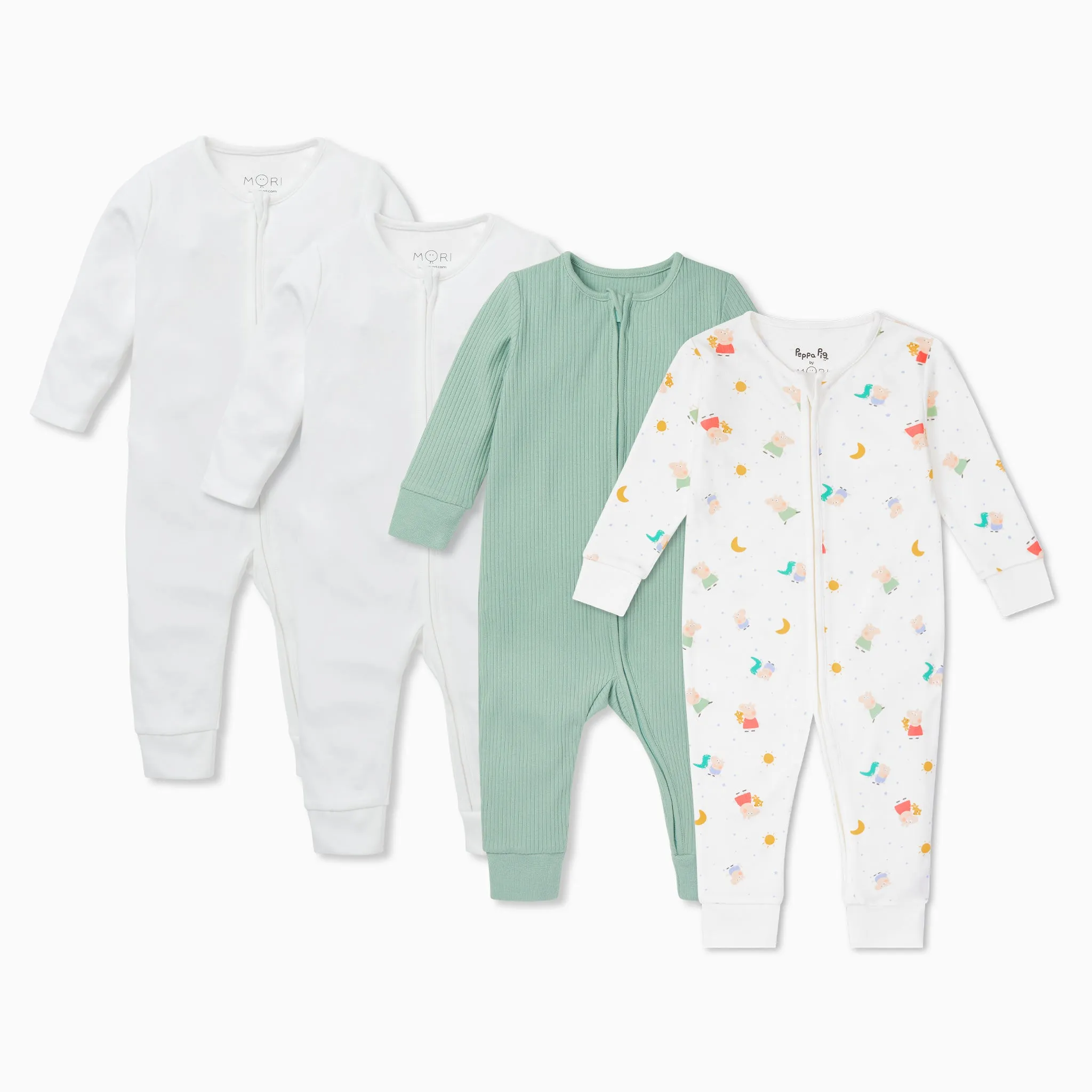 Peppa Pig Zip Snug Fit Pajamas 4 Pack