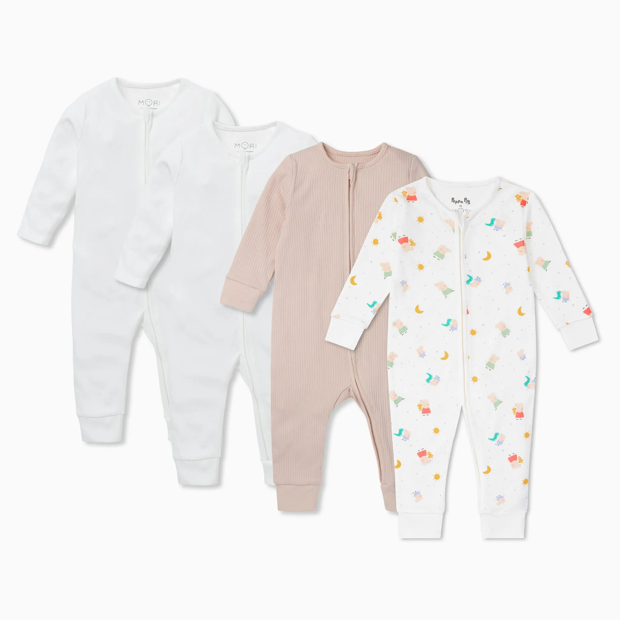 Peppa Pig Zip Snug Fit Pajamas 4 Pack