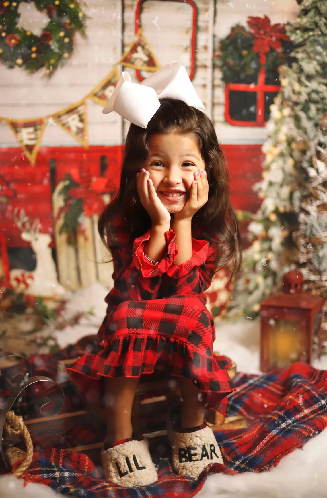 Personalized Buffalo Plaid Christmas Nightgown