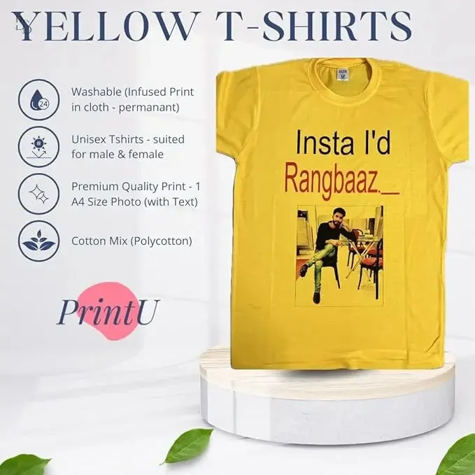 Photo T-Shirts for Adults | Adults/Men/Women for Valentine Day, Anniversary, Wedding, Birthday, Special Occasion Gifts | PrintU