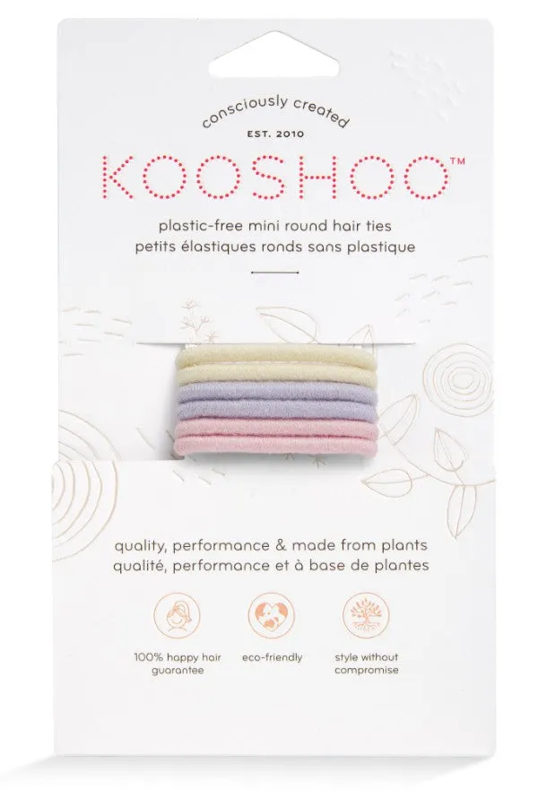 Plastic-Free Mini Round Hair Ties (6 pack)