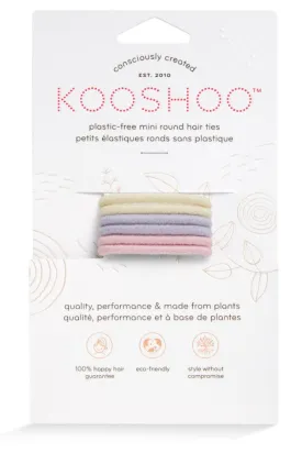 Plastic-Free Mini Round Hair Ties (6 pack)